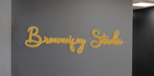 Browwifey Studio - 3D backlit sign