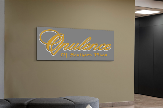 Opulence - 3D metal backlit sign
